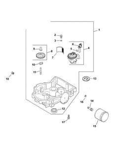 Cv20s-65610 Oil Pan And Lubrication Diagram and Parts List for ENFORCER44 53AH3AGF050-20HP Cub Cadet Lawn Tractor